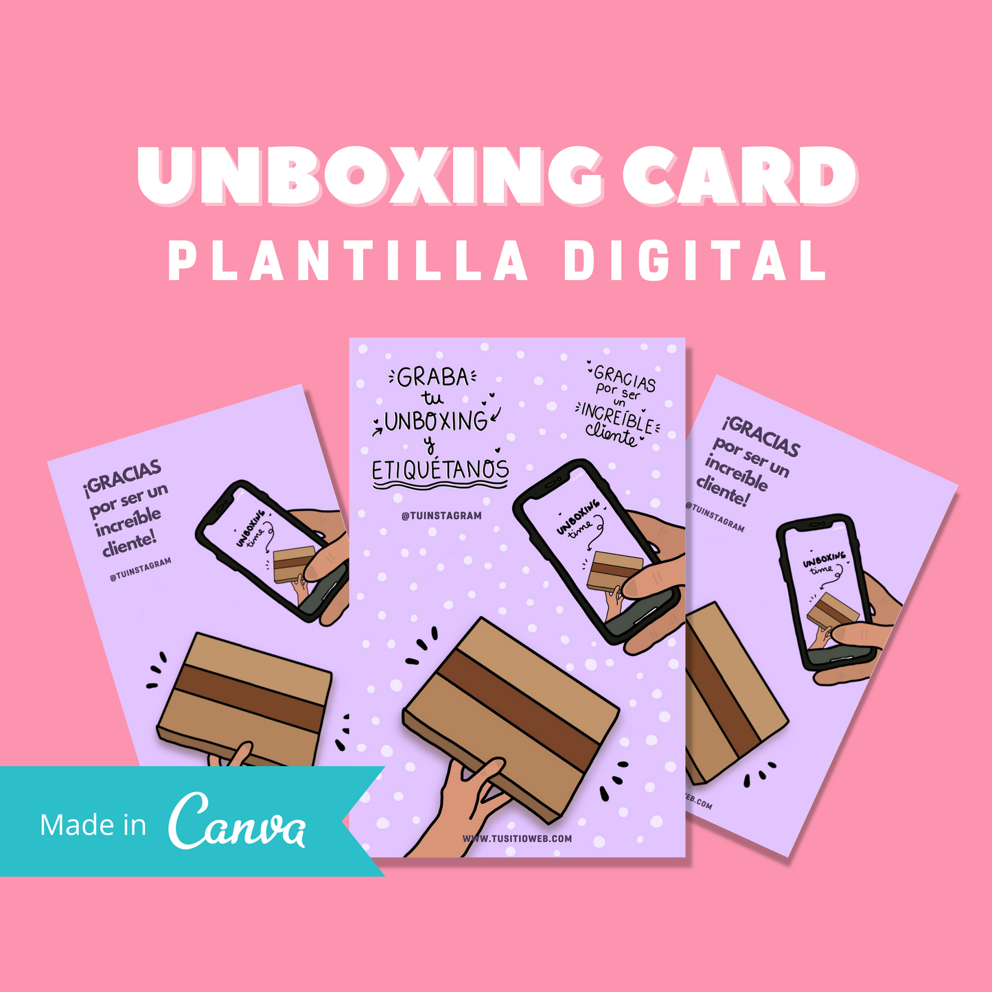 UNBOXING CARD - Plantilla Digital